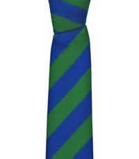 TIE-15-LDP - Broad striped tie - Royal/emerald