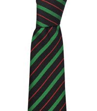 TIE-25-POL - Conway house tie - Black/emerald/red