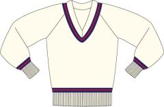 JUM-73-ACY - Cricket jumper - Off white/Navy/Red