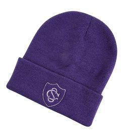 HAT-33-GPS - Glendower Winter Hat - Purple/logo - One