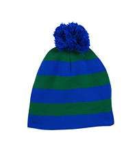 HAT-54-ACY - Striped Winter Hat - Emerald/Royal - One