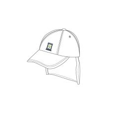 HAT-32-PRN - Legionnaire sun cap - White/logo