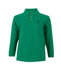 TSH-11-SCS - St Christopher's l/s polo - Emerald/logo