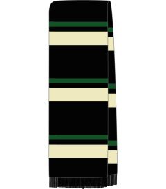 SCF-55-ACY - Carr House scarf - Black/green/cream - One