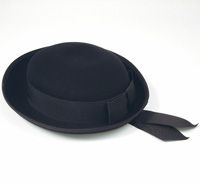 HAT-25-PNW - Girls felt trimmed hat - Bottle/bottle ribbon