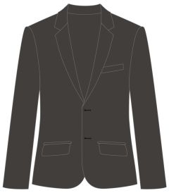 BLR-07-PWL - Aldwych tailored fit jacket - Charcoal
