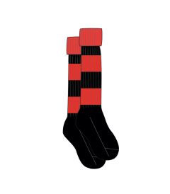 SOC-69-POL - Sports socks - Red/black