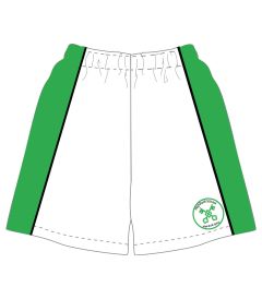 SHR-05-HBR - PE shorts - White/green/logo