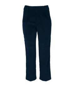 TRO-29-COT - Corduroy trousers with fly zip - Navy