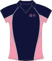PLS-29-MOH - More House Sports polo shirt - Navy/pink/logo