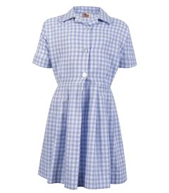 DRE-62-COP - Summer Dress - Blue/white