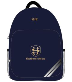 BGS-93-NAM - Infant Backpack with Initials - Navy/SHR/logo - One