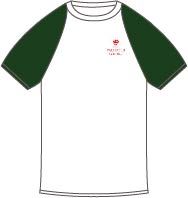 TSH-71-HAL - Hallfield PE T shirt - White/bottle/logo