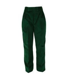 TRO-29-COT - Corduroy trousers with fly zip - Bottle