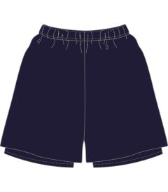 STA-30-BRH - womens staff shorts - Navy/logo