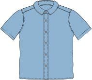 SHT-85-COT - Short sleeve shirt - Blue