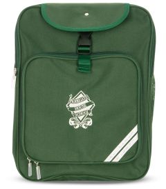 BAG-26-PKG - Older School Rucksack - Green/logo - One