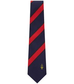 NKT-82-TED - Cowell's House tie - Red/navy/logo - 54L
