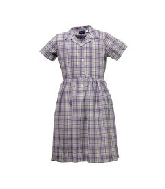 DRS-07-BSD - Summer dress - Grey/Purple Check