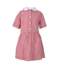 DRE-74-PCT - Summer dress - Red/white stripe