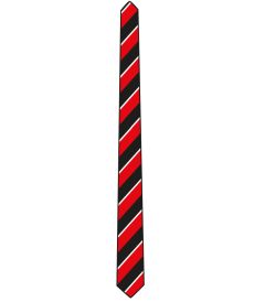 NKT-62-GIG - Striped Tie - Black/Red/White