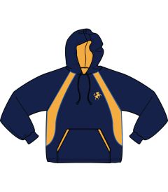 HDY-25-CBH - Cobham Hall Hooded Sweatshirt - Navy/gold/logo