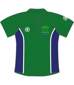 PLS-53-KHS - Mens polo t-shirt - Navy/green/logo
