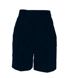 SHO-09-CPO - Corduroy shorts with zip fly - Navy