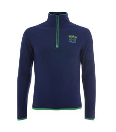 SWT-08-KHS - Technical Midlayer with Logo - Navy/emerald/logo