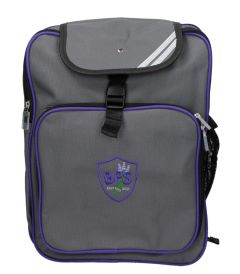 BGS-43-BSD - Backpack - Grey/Purple/Logo - One