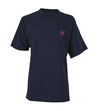 TSH-01-NHP - Classic t-shirt - Navy/pink/logo