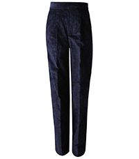 TRO-29-CPO - Corduroy trousers with fly zip - Navy