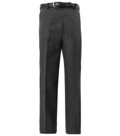 TRS-03-PVI - Flat front trousers - Grey
