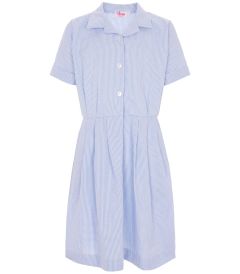 DRE-62-COT - Summer Dress - Blue/White Gingham