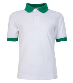 TSH-66-COP - Sports polo shirt - White/Emerald