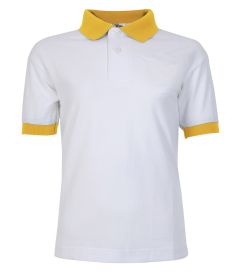 TSH-66-COP - Sports polo shirt - White/gold