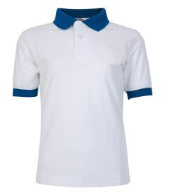 TSH-66-COP - Sports polo shirt - White/Royal  