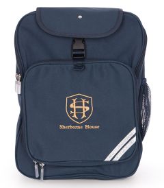 BAG-26-SHR - Junior Backpack - Navy/logo - One