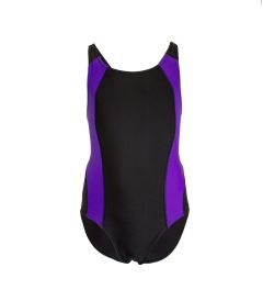 SWM-69-BSD - Swimming costume - Black/purple