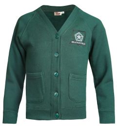 CAR-30-BFS - Brackenfield v neck cardigan - Bottle/logo