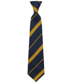 NKT-78-POL - Elasticated Tie - Navy/gold - One