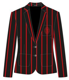 BLR-12-GIG - Fitted Blazer - Red/Black stripe