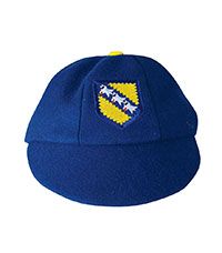 HAT-21-SMP - St. Margaret's cap - Royal/yellow/logo