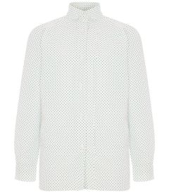 BLS-45-PCT - Spotted blouse long sleeve - White/green