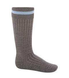 TPP-76-PWA - Boys school day socks - Grey/sky