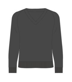 JUM-58-CAY - Cotton rich v neck jumper - Grey