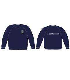 SWT-19-SNH - Forest school sweatshirt - Navy/logo