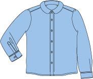 BLS-43-COP - Long sleeve blouse - Blue