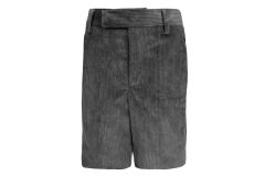 SHO-70-PCT - Corduroy shorts with fly zip - Grey