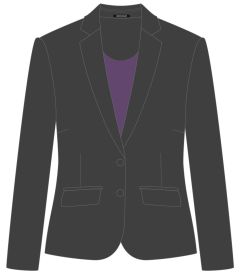 BLR-23-PWL - Opera Ladies Suit Jacket - Charcoal